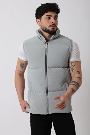 Dik Yaka Demir Fermuarlı Nova Yelek VKS_60325