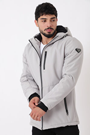 Uzay Kapüşonlu İçi Kürklü Softshell Kışlık Mont PLDP 3010_50454