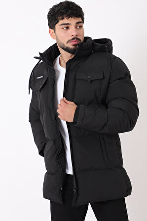 Göğüs Cepli İçi Kürklü Uzun Şişme Mont PLDP 2957_50456