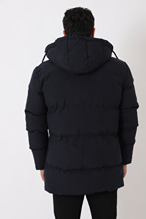 Göğüs Cepli İçi Kürklü Uzun Şişme Mont PLDP 2957_50456