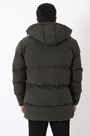 Göğüs Cepli İçi Kürklü Uzun Şişme Mont PLDP 2957_50456