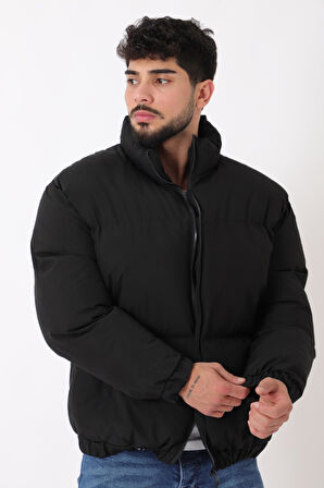 Dik Yaka Oversize Bomber Şişme Kışlık Mont PLDP 3018_50465
