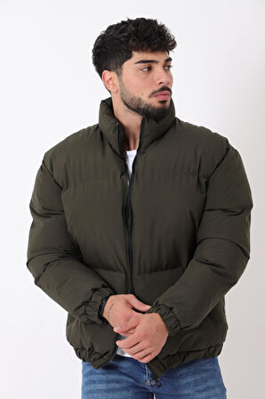 Dik Yaka Oversize Bomber Şişme Kışlık Mont PLDP 3018_50465