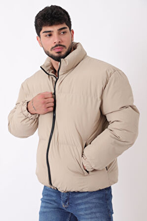 Dik Yaka Oversize Bomber Şişme Kışlık Mont PLDP 3018_50465