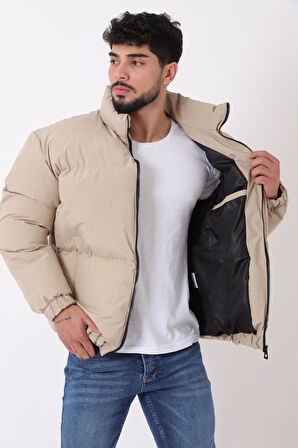 Dik Yaka Oversize Bomber Şişme Kışlık Mont PLDP 3018_50465