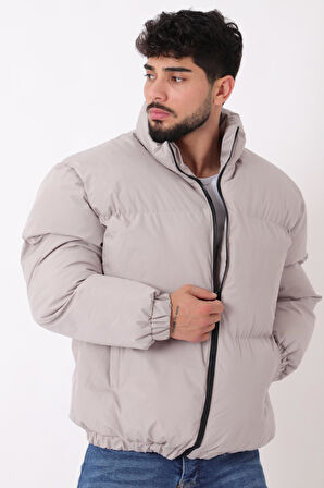 Dik Yaka Oversize Bomber Şişme Kışlık Mont PLDP 3018_50465