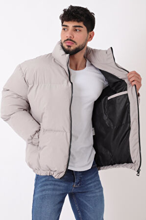 Dik Yaka Oversize Bomber Şişme Kışlık Mont PLDP 3018_50465