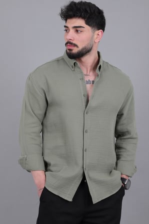 Oversize Müslin Yazlık Uzun Kol Gömlek MRS 202_40417
