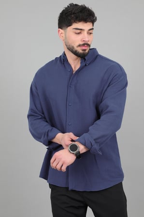Oversize Müslin Yazlık Uzun Kol Gömlek MRS 202_40417