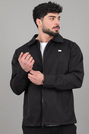 Diagonel Kumaş Yakalı Fermuarlı Mevsimlik Mont PLDP 3031_60391