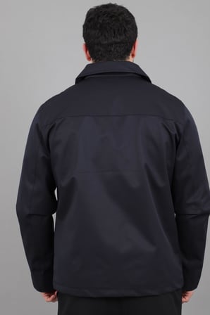 Diagonel Kumaş Yakalı Fermuarlı Mevsimlik Mont PLDP 3031_60391