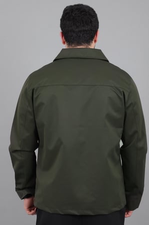 Diagonel Kumaş Yakalı Fermuarlı Mevsimlik Mont PLDP 3031_60391