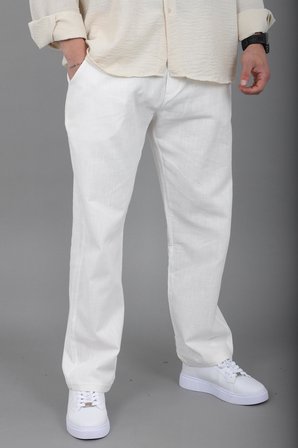Yıkamalı Keten Baggy Pantolon SPR 2313_0445
