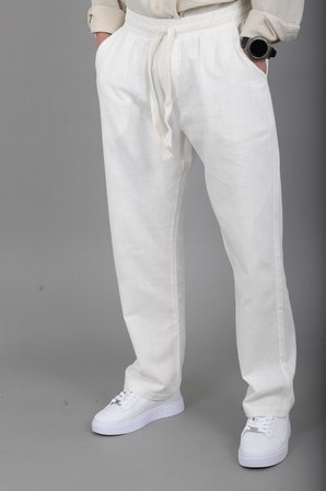 Yıkamalı Keten Baggy Pantolon SPR 2313_0445