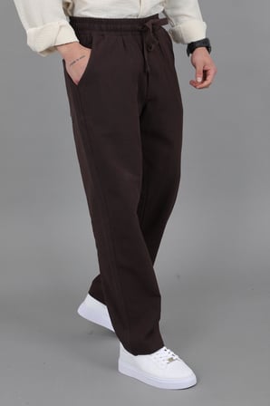 Yıkamalı Keten Baggy Pantolon SPR 2313_0445