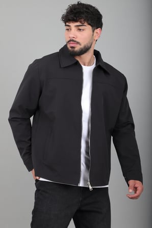 Tyson Kumaş Yakalı Fermuarlı Mevsimlik Mont PLDP 3034_60396