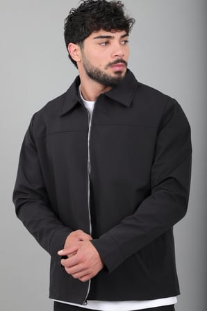 Tyson Kumaş Yakalı Fermuarlı Mevsimlik Mont PLDP 3034_60396