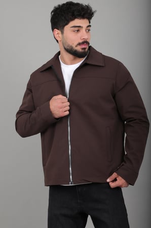 Tyson Kumaş Yakalı Fermuarlı Mevsimlik Mont PLDP 3034_60396