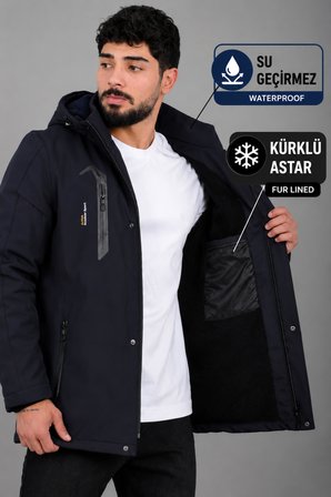 Su ve Rüzgar Geçirmez Outdoor Softshell Kışlık Mont PLDP 3014_50510