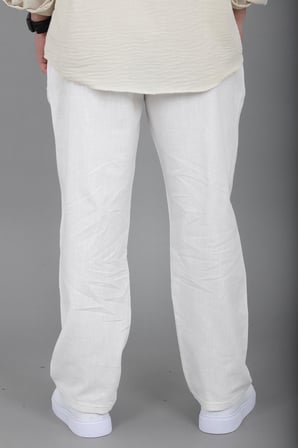 Yıkamalı Keten Baggy Pantolon SPR 2313_0445