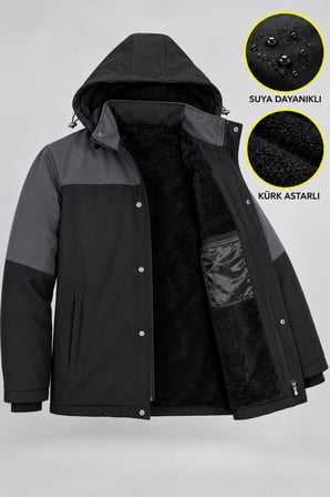 Parçalı Outdoor Softshell Kışlık Mont PLDP 3038_50513
