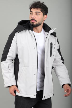 Çift Renk İçi Kürklü Softshell Kışlık Mont PLDP 3041_50525