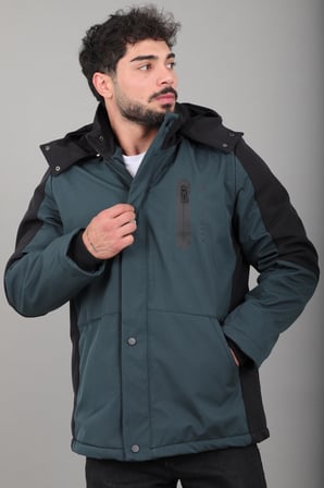 Çift Renk İçi Kürklü Softshell Kışlık Mont PLDP 3041_50525
