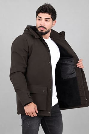 Box Kumaş Torba Cep İçi Kürklü Kışlık Mont Kaban PLDP 3037_50526