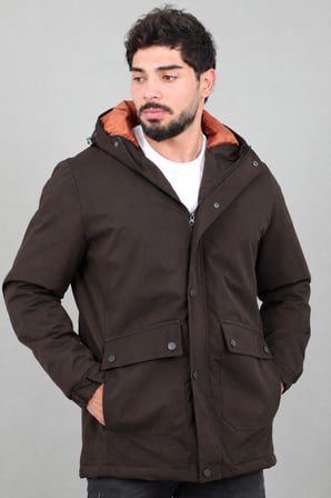 Kapitoneli Torba Cep Sabit Kapüşon Kışlık Mont PLDP 3039_50527