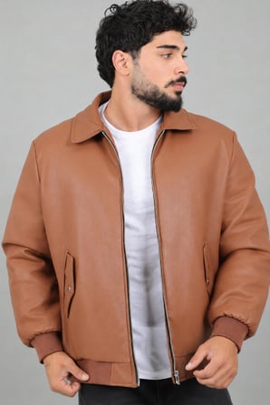Cep Detay Dolumlu İçi Kürklü Suni Deri Mont KMD 897_50533