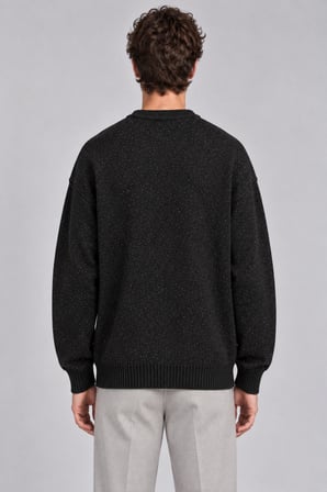 Yarım Oversize Baskılı Kışlık Kazak DP 16651_10071