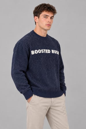 Yarım Oversize Baskılı Kışlık Kazak DP 16651_10071
