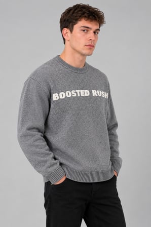 Yarım Oversize Baskılı Kışlık Kazak DP 16651_10071