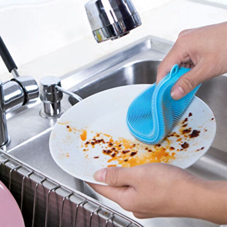 BUFFER® 2'li Kir Tutmaz Tırtıklı Yüzey Bulaşık Yıkama Pedi 