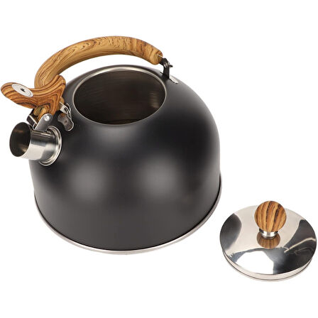 Paslanmaz Çelik Demlik Siyah Renk 