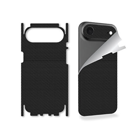 Apple İphone 17 Air için full kaplama koruma sticker kılıfsız kullanım için çizilme önleyici KARBONFİBER