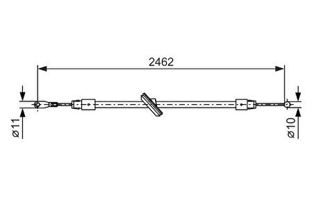 FREN HALATI ON MERCEDES SPRINTER B906 2006 2462MM/306MM A9064205885