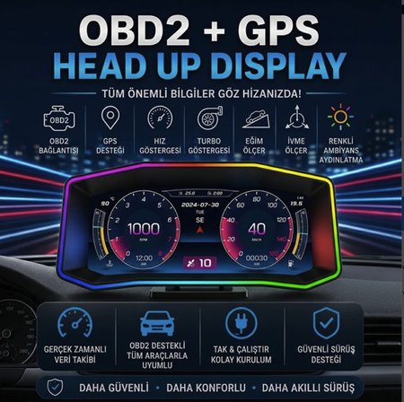 Opel corsa astra için Harici digital gösterge Odb ekran arıza göstergesi turbo gösterge hayalet ekran