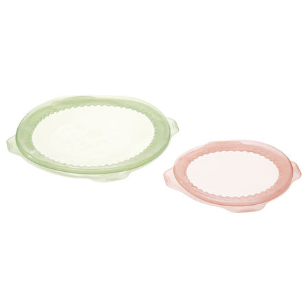 Yiyecek koruyucu, pembe-yeşil, 2 parça
