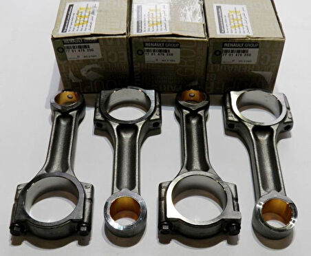 PİSTON KOLU TAKIM / 4 ADET MASTER-TRAFIC-VIVARO-LOGAN-KANGOO-MEGANE-CLIO 1.9 D F9Q SUZUKI GRAND VITARA 7701476250 7701470247