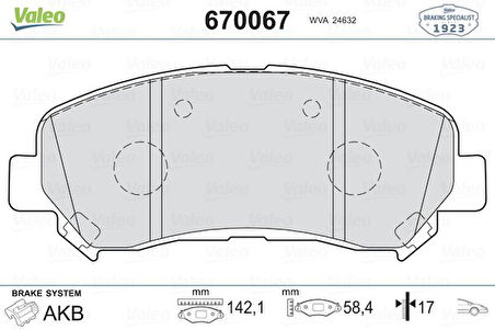 ÖN BALATA QASHQAI 1.5 DCİ-1.6-2.0-2.0 DCİ 2007 XTRAIL 2.0-2.0 DCİ-2.5 2007KOLEOS 2.0 DCI 2008