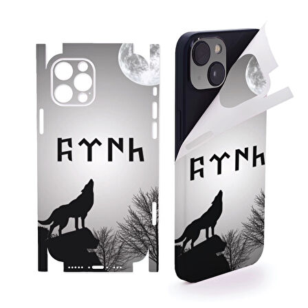 İphone 16 için full kaplama sticker çizilme önleme kılıfsız kullanım için KURT