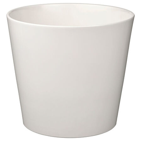 Toprak saksı, beyaz, 32 cm, iç mekan