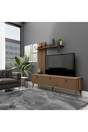 1380 TERRA 180 CM (AHŞAP AYAKLI) TV ÜNİTESİ HAT - KAPLAN