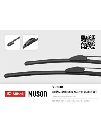 SILECEK SUPURGESI 650 / 380MM HONDA ACCORD 03-07 NISSAN X-TRAIL 01-  MUZ TIP