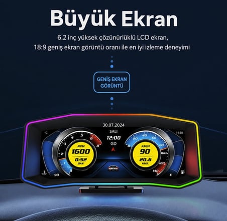 Fiat Doblo için 2001-2023  modeller için Harici digital gösterge Odb ekran arıza göstergesi turbo gösterge hayalet ekran