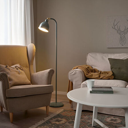 Yer ve okuma lambası, gri-yeşil, 38x27x22 cm