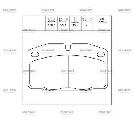 FREN BALATA VECTRA A 1988-1995 / CORSA A 1983-1993 / TIGRA A 1994-2000 ÖN 1605870 1605463