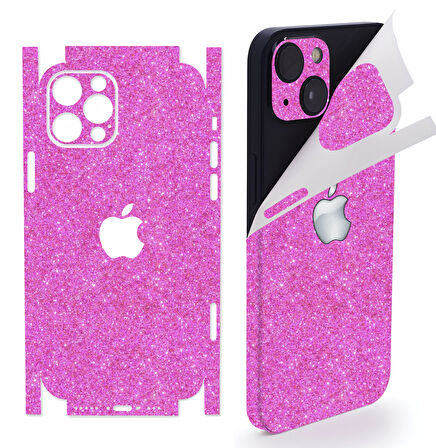 İphone 13 pro max için uyumlu 360 full arka kaplama koruma sticker SİMLİ PEMBE
