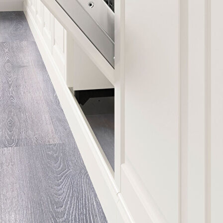 Bulaşık makinesi süpürgeliği, kırık beyaz, 66x8 cm